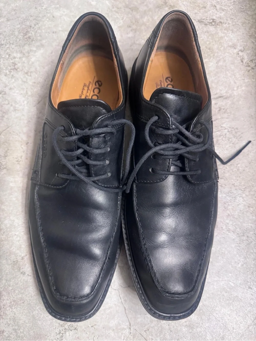 Ecco Black Leather Lace-Up Men’s Oxford/Derby Shoes